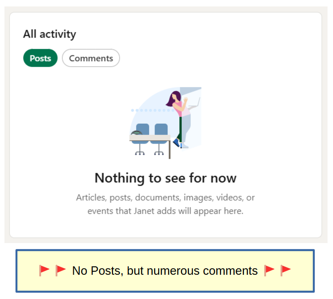 Screencap showing a lack of posts.